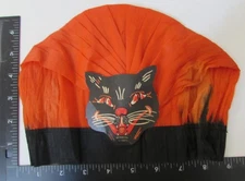 ON SALE~1940's VINTAGE HALLOWEEN HAT, CRETE PAPER,MAD BLACK CAT & OWL~ FREE SHIP