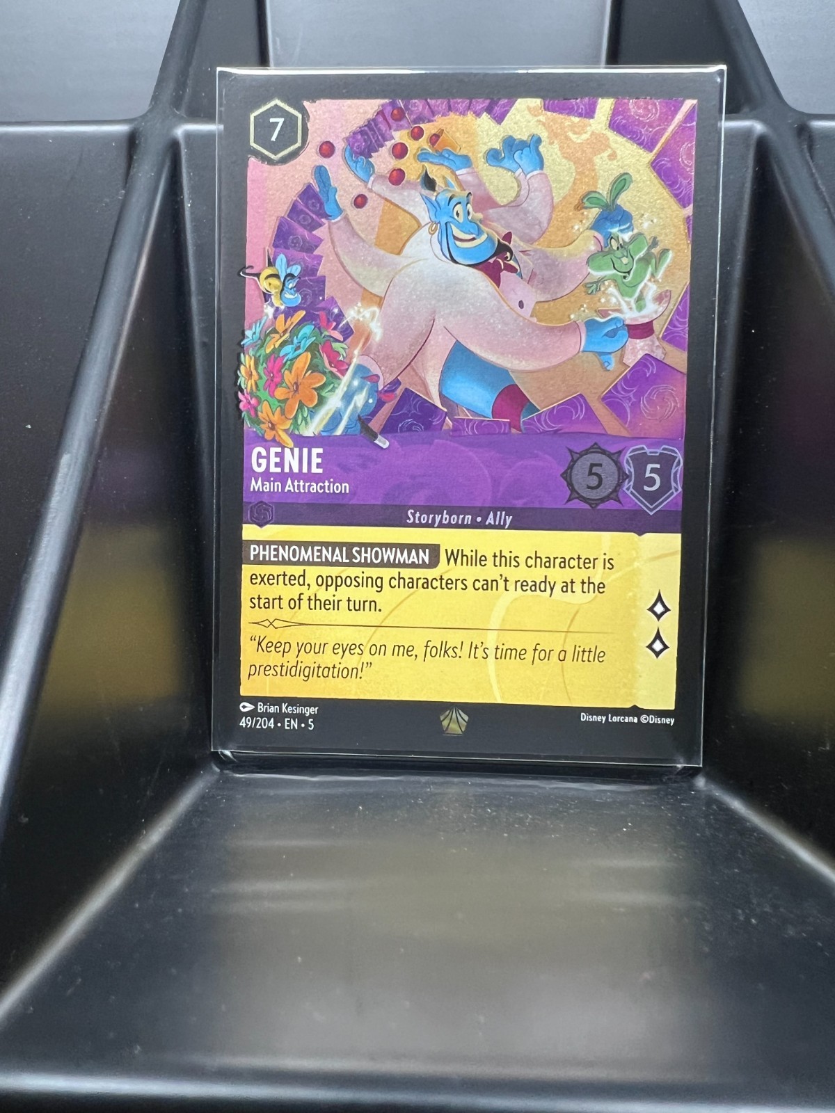 Disney Lorcana Shimmering Skies Genie Main Attraction 49/204 Legendary NM FOIL