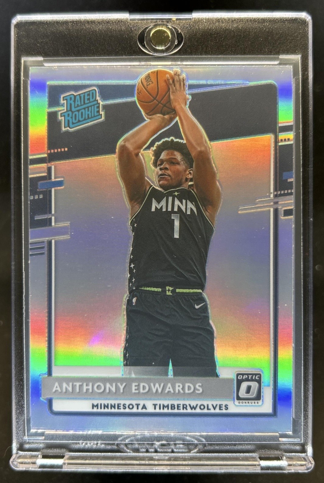 2020-21 Panini Donruss Optic Anthony Edwards Holo Rookie RC #151 Timberwolves