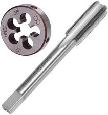 1/2"-28 TPI Tap and Die Set, 1/2X28 UNEF HSS Right Hand Machine Thread Tap and r
