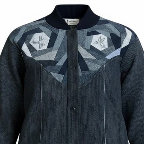 Denim Patchwork Jacket Handmade BY Wanda Kertis J… - image 4