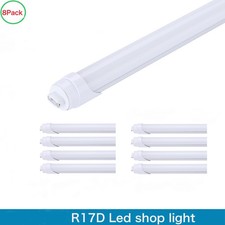 8 Pack 8'' Led Shop Light 8FT 45W R17D Led Tube Light HO Base T8 Rotatable Bulbs