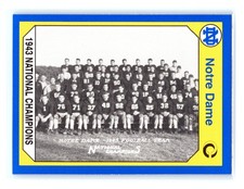 1990 Collegiate Collection Notre Dame Football #127 1943 National Champions