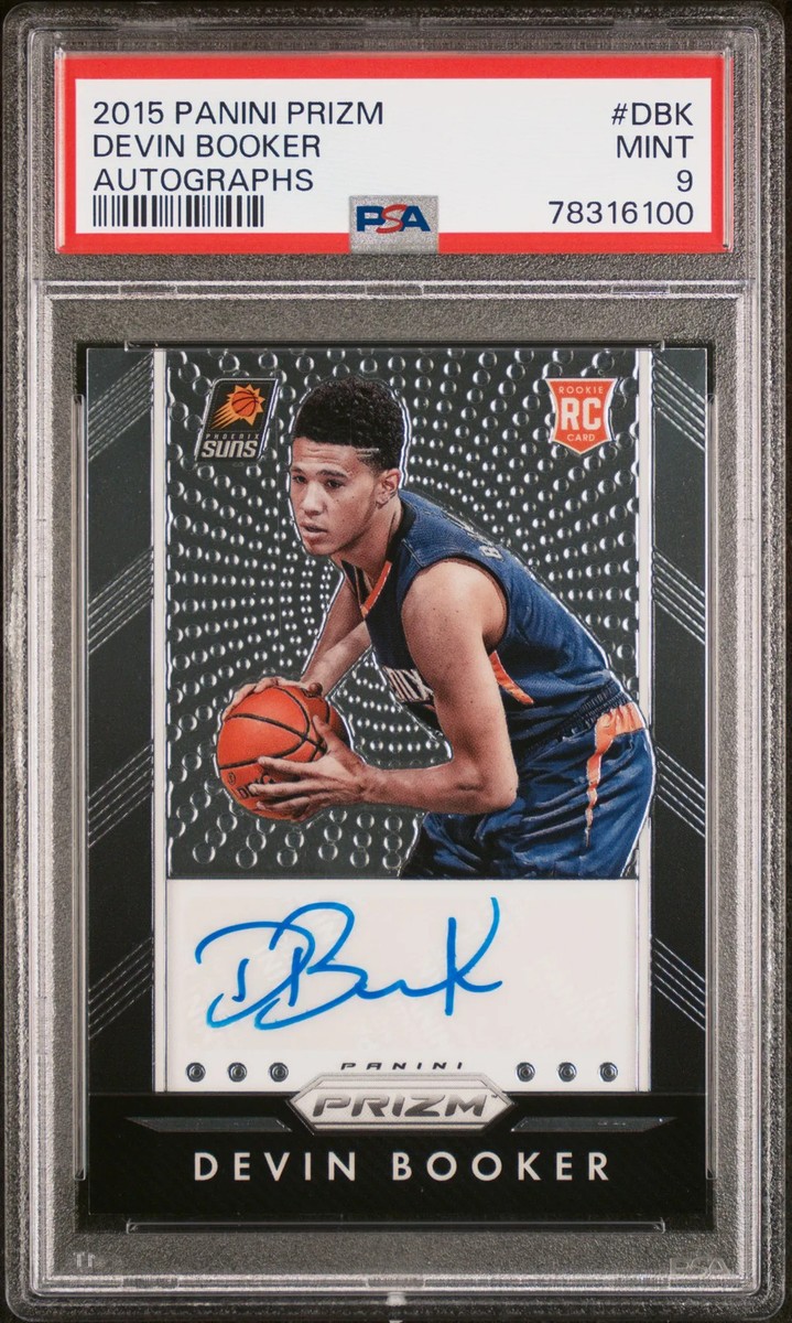 2015 Panini Prizm Autographs Devin Booker Rookie RC #DBK PSA Mint