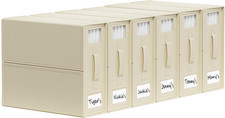 Sheetcube Bed Sheet Organizers and Storage 6 Pack, Foldable Linen Closet Organiz
