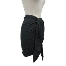 Good American Leg Daze Sarong Swim Cover Up Women's 0-4 Black Wrap GSW0079
