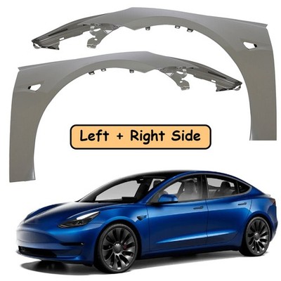 Fender Left+Right Side for Tesla Model 3 2017-2023 Primed 1081401E0D 1081400E0D