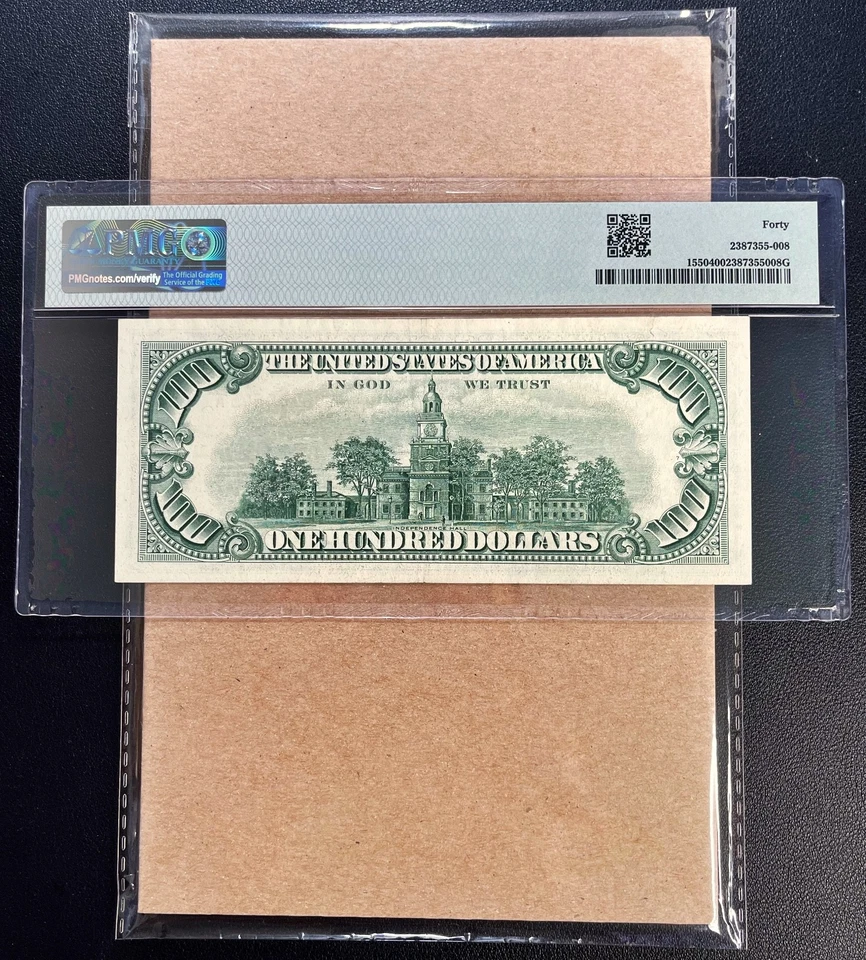 Fr. 1550 1966 $100 Legal Tender PMG 40 - XF - Image 2 of 2