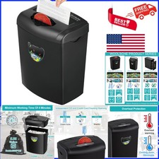 Portable Cross Cut 12-Sheet Shredder with Overheating Protection & Large Basket