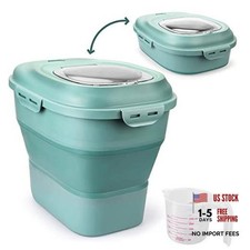 Cereal Rice Storage Containers, 20 to 50Lbs Collapsible Dry Food Green