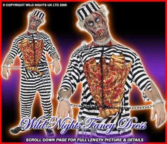 Smiffy's Costume Uomo Zombie Death Row Inmate - Salopette Carcerato Per Halloween