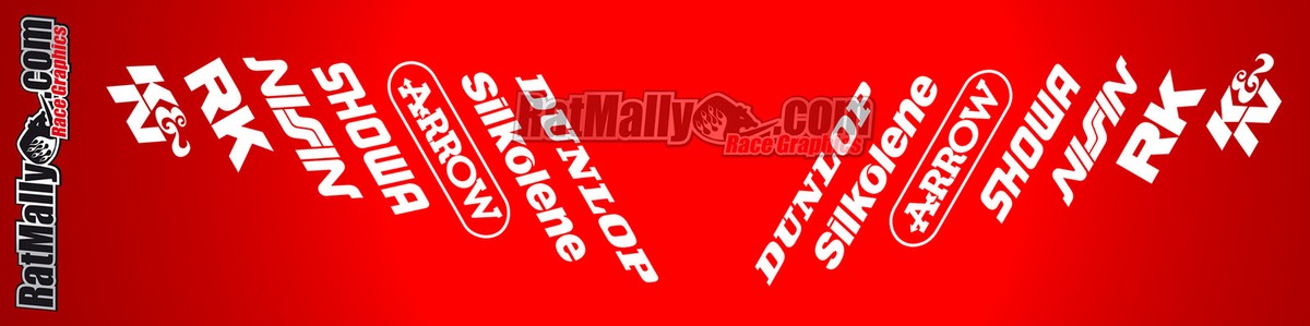 RACE SPONSOR STACK v3.2 MOTORCYCLE CAR DECALS STICKERS
