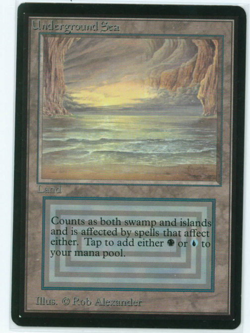 4x Beta Underground Sea Playset (Old school Player from 1995) MTG