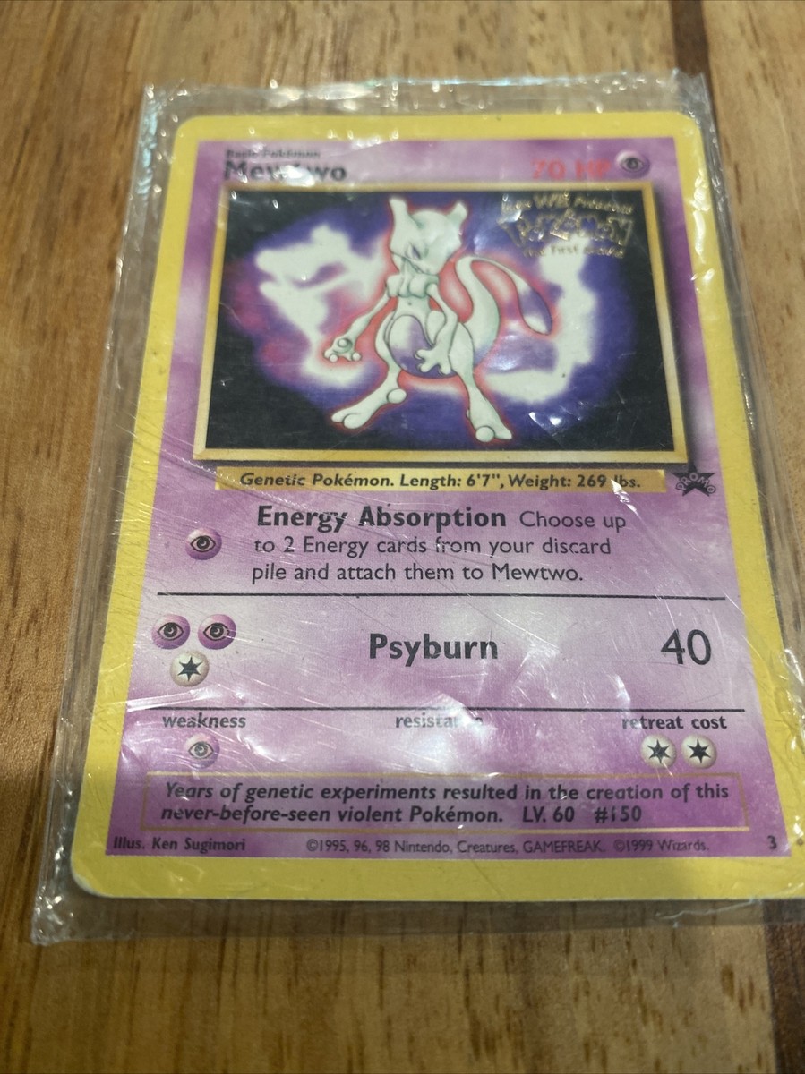 pokemon mewtwo movie card Game SMP2 017/024 GX Super (RR Double Rare) Special Pack Detective Pikachu Japanese Colorless Psyburn (40) Weakness Psychic 2 Retreat Cost 1999 Pokemon Movie Black Star