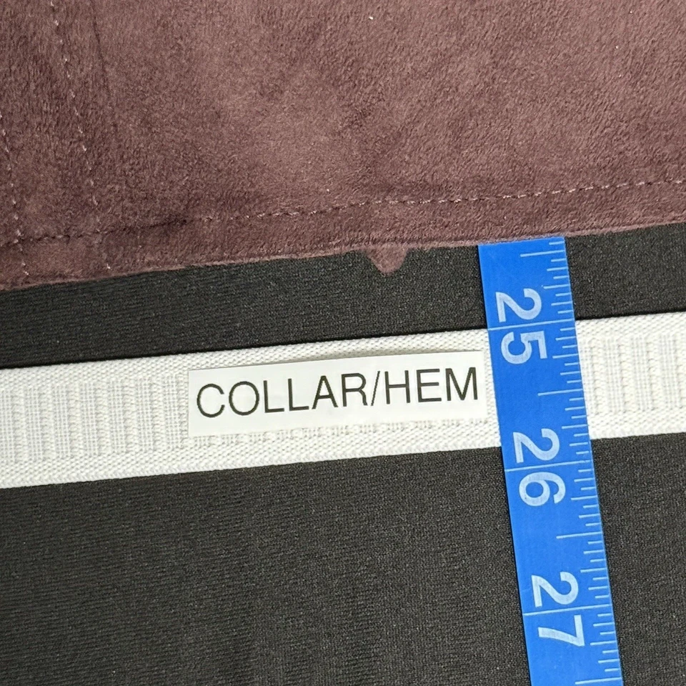 Kut From Kloth Moto Jacket Womens L Brown Vegan Suede Lined Asymmetric Zip Moto - Image 4 of 4