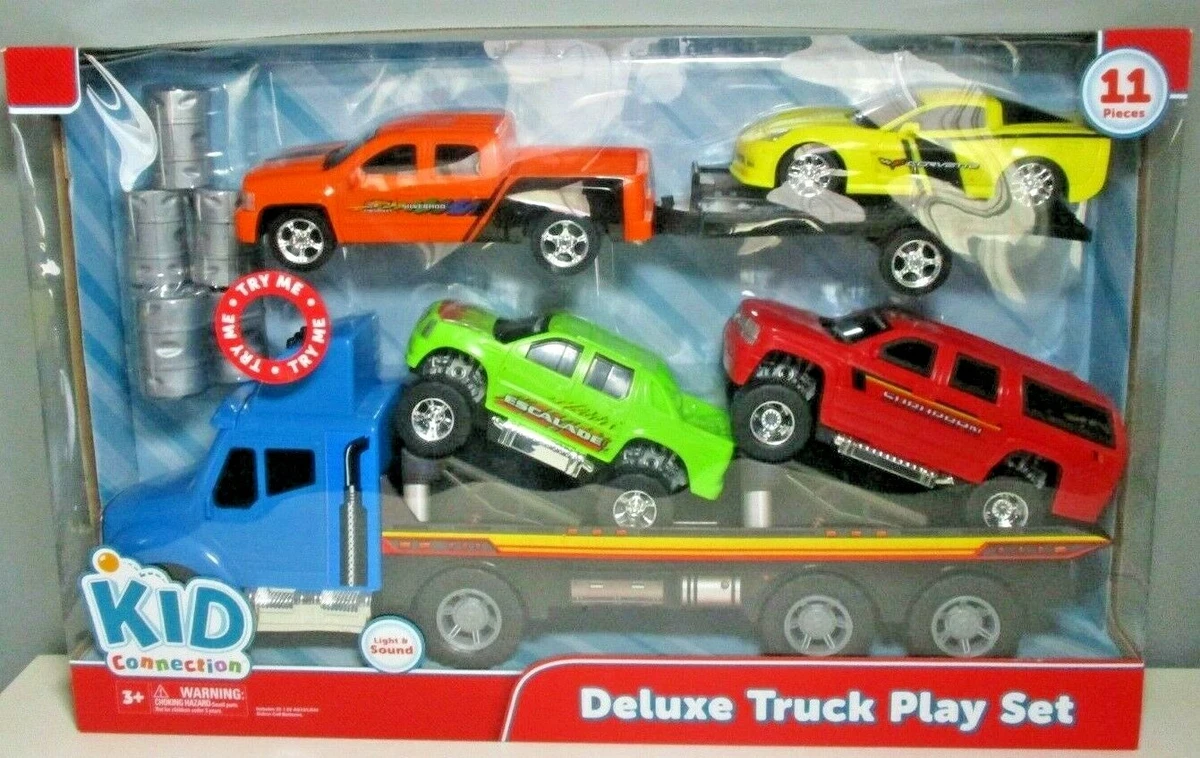 NIB Kid Connection 11 Pc. DELUXE TRUCK PLAYSET with Light and