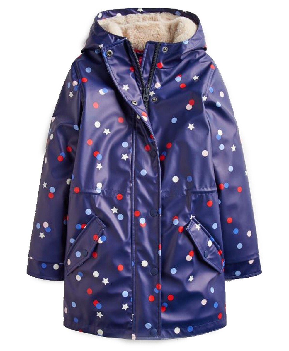 TOM JOULE Regenjacke Regenmantel Regenparka Konfetti Sterne blau 98  140