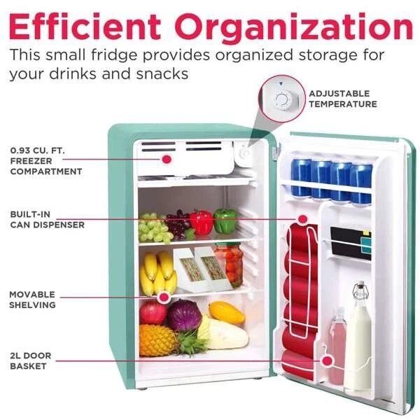 Frigidaire, 3,2 Cu. Frigorífico compacto retro Ft., como nuevo Foto 3 de 4