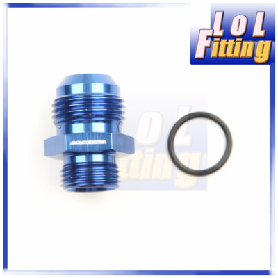 US SHIP 16AN AN16 Male To 12AN Straight Cut O-Ring Fuel Oil Fitting Adapter Blue