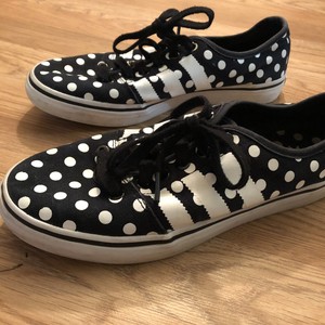 adidas black and white spotted shoes