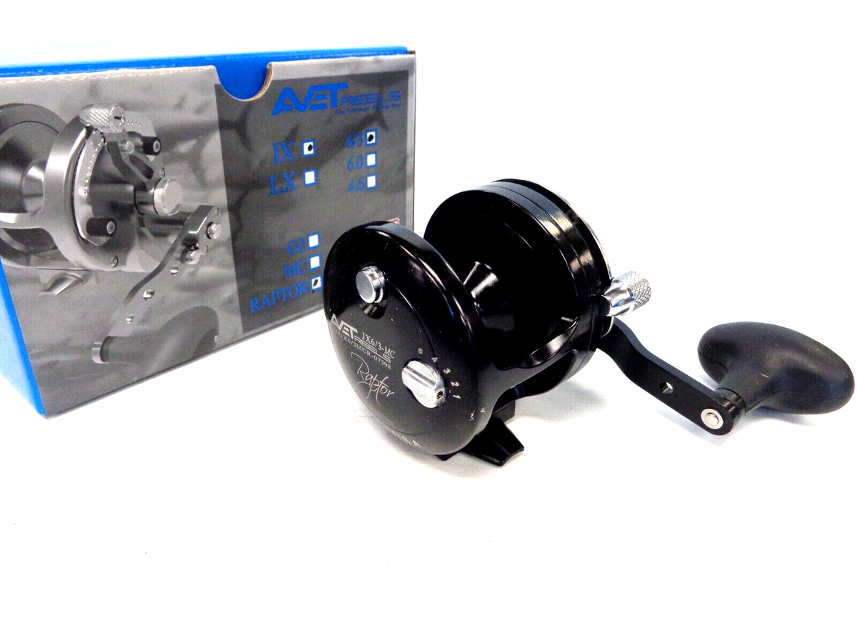 Avet JX6/3 MC Raptor Two-Speed Lever Drag Reel - BLACK - Right