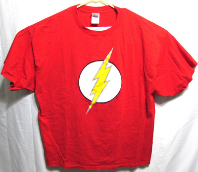 FLASH T-SHIRT 2XL Mens DC COMICS Flash EMBLEM LOGO Delta Pro Weight Brand
