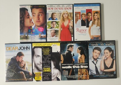 Rom-Com 7 DVD Lot Fools Rush In, Rumor Has It, Dear John, How Do You Know!      