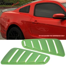 Fits 10-14 Ford Mustang OE Style Side Quarter Window Louvers Painted #HD Green