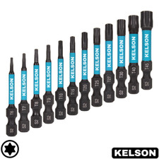 12 Mixed Torx Screwdriver Bits 50mm T6 T7 T8 T9 T10 T15 T20 T25 T27 T30 T40 T45