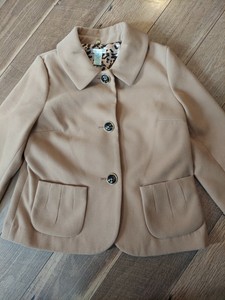 camel colored peacoat