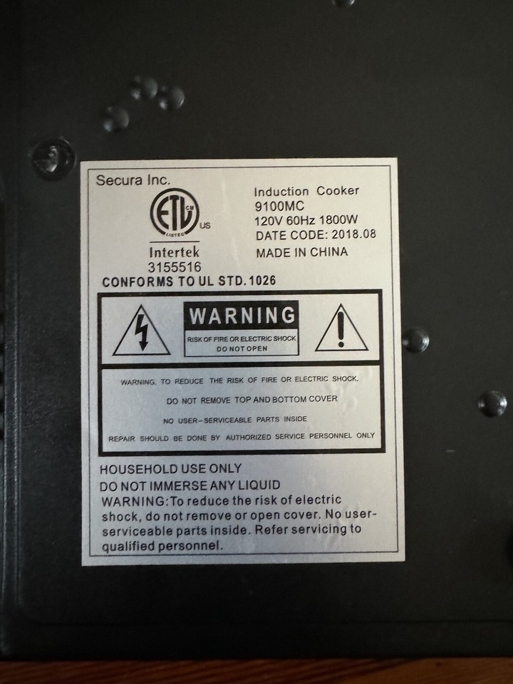 Duxtop Induction Cooktop 9100MC portable 120v 1800w eBay