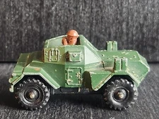 CORGI JUNIORS DAIMLER SCOUT CAR COMMANDO WITH DRIVER VINTAGE MADE IN ENGLAND