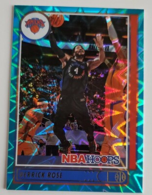 2021-22 Panini Hoops Derrick Rose New York Knicks Teal Explosion Parallel #167