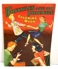 Vintage Freckles & His Friends 14-Pg Coloring Book UNUSED Saalfield 1952