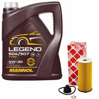 MotoröL Set 0W-30 5 Liter + ÖLfilter 47224 FüR BMW X1 2Er Mini Cooper SD D One