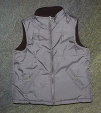 Janie and Jack Boys Brown Reversible Puffer Vest - Size 8 - EUC