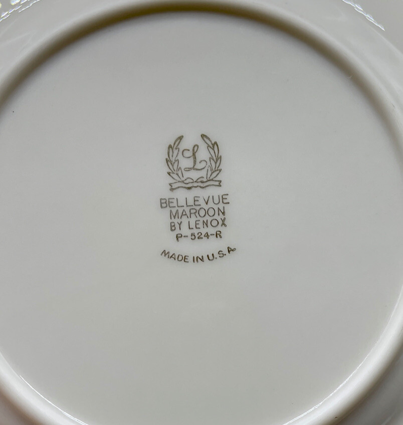 Lenox Bellevue Maroon 7" Dessert Plate Set Of Two (2) Beautiful!! eBay