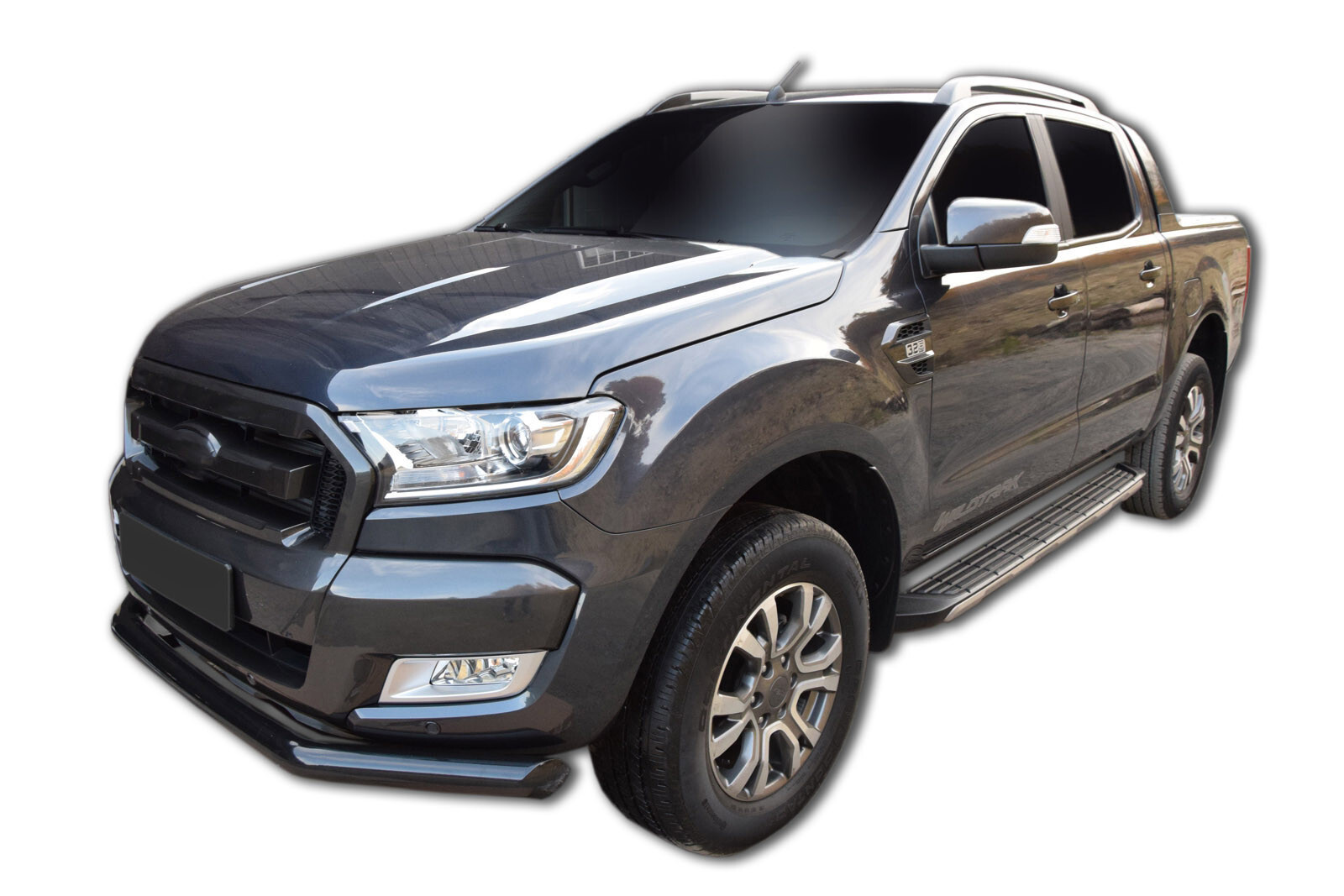 Pare-buffle noir en inox de 63 mm pour pick-up Ford Ranger de 2016 à 2023