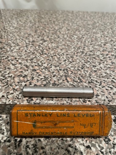 Vintage Stanley Line Level No. 187 In Original Tin with Lid - Picture 9 of 11