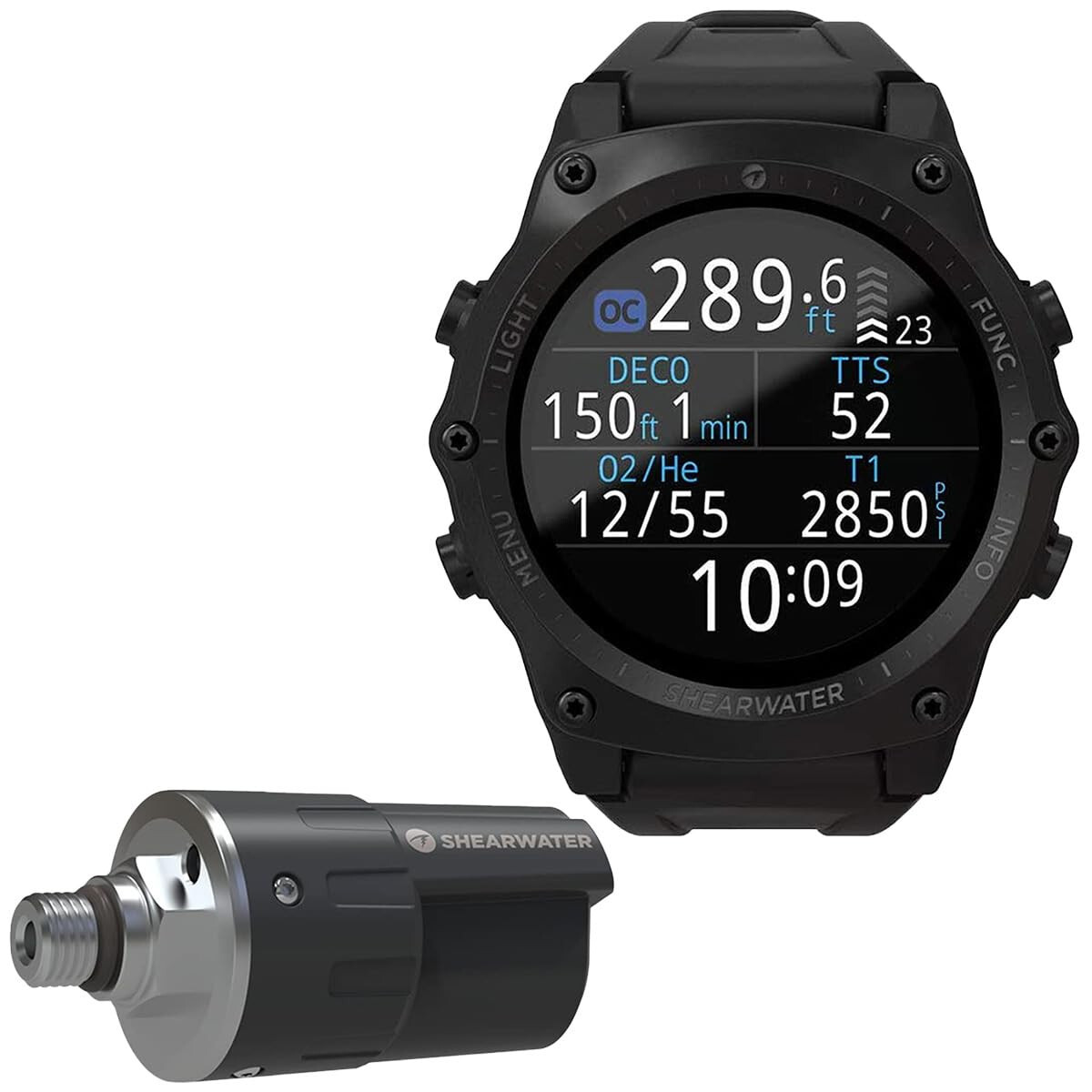 Shearwater Teric Wrist Watch Scuba Dive Computer Black Bezel w/ Transmitter
