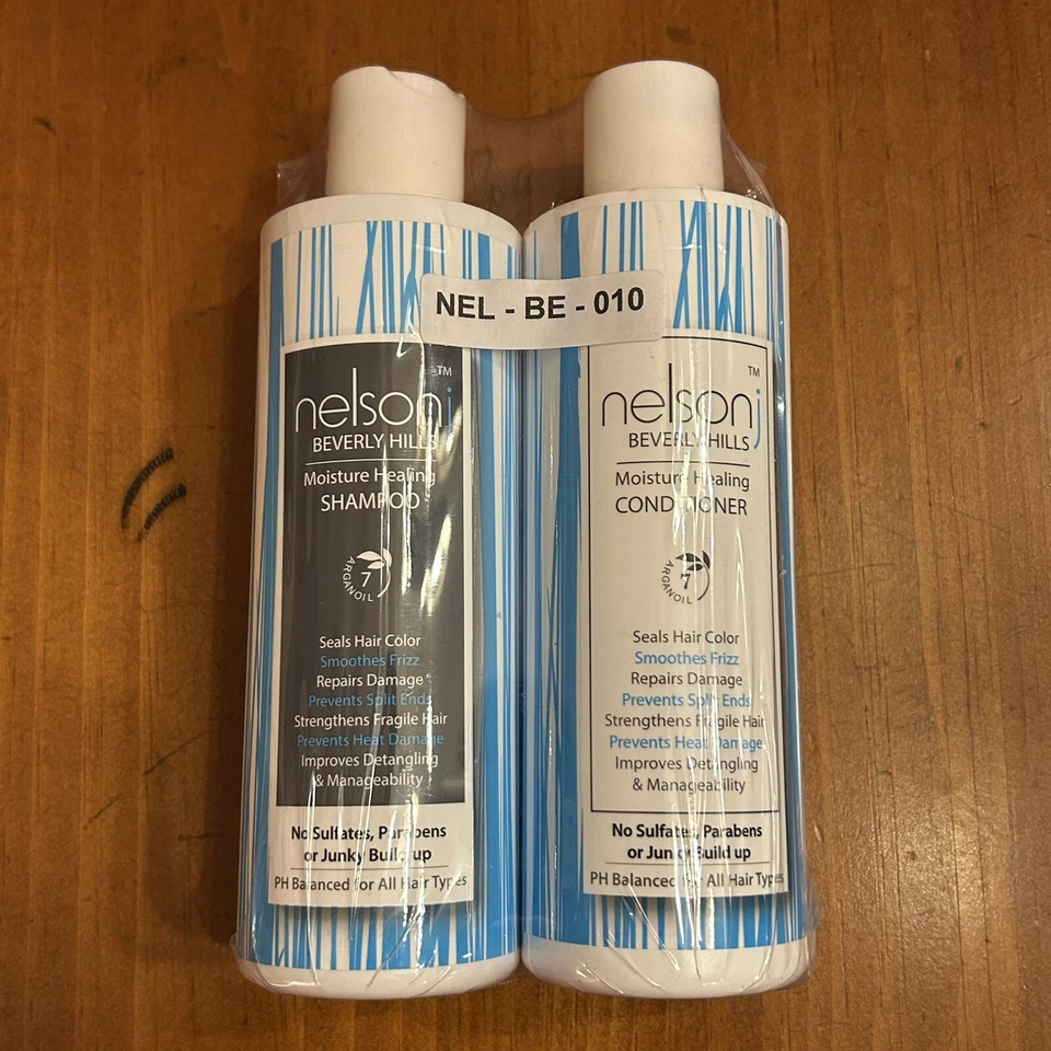 Juego de champú y acondicionador curativo hidratante Nelson J Beverly Hills 8 oz cada uno ¡NUEVO! Foto 4 de 4