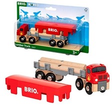 BRIO WORLD Lumbar Track Wooden Rail Toy 33657 You can load and unload logs