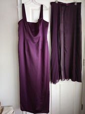 Jim Helm occassions bridesmaid dress with detached skirt size 20 eggplant purple