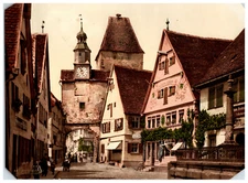 Germany, Rothenburg ob der Tauber photochromy, vintage photochrome 17