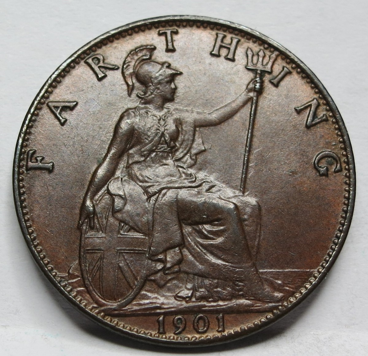 イギリス・ヴィクトリア Farthing(1/4 Penny )銅貨 1861年 NGC