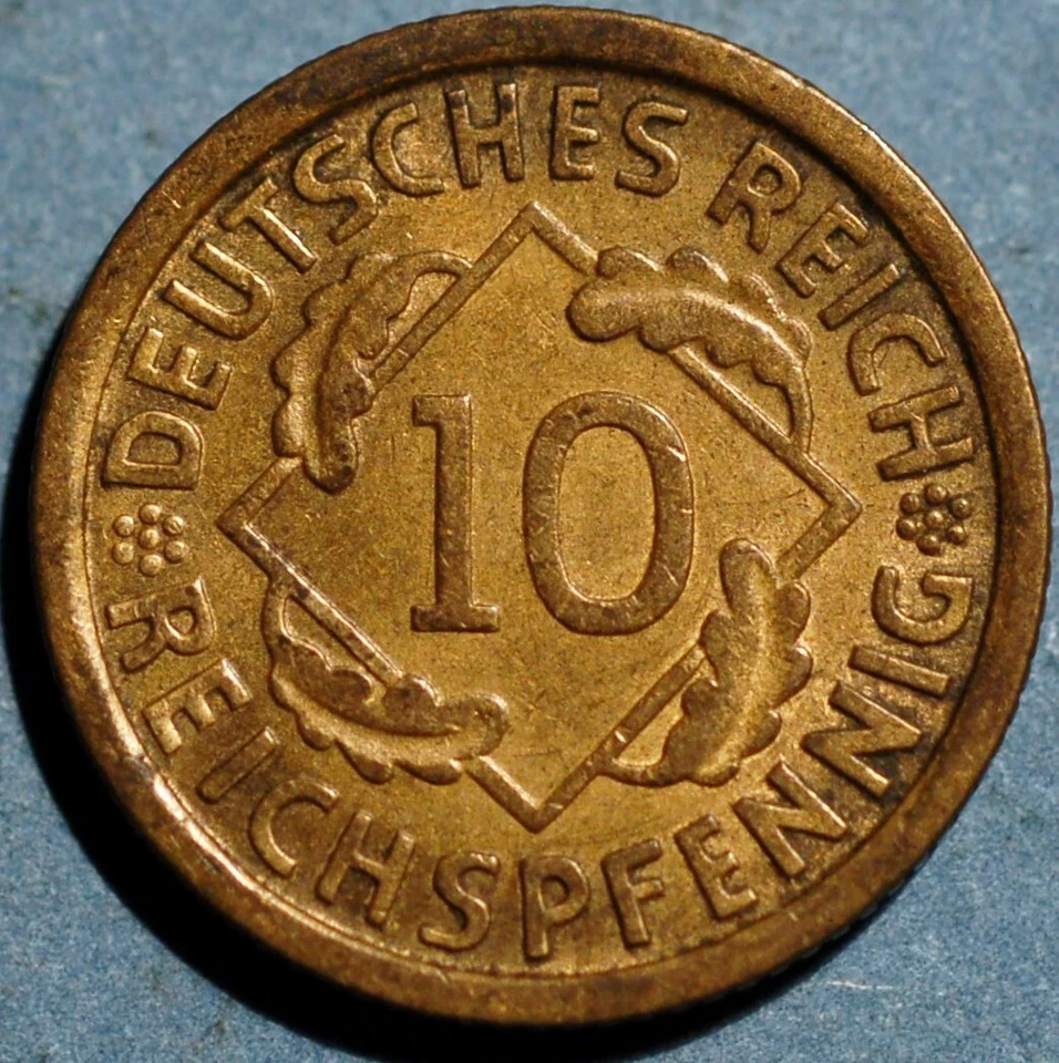 Germany Weimar Republic 10 Reichspfennig 1935 J KM# 40 - Image 2 of 2