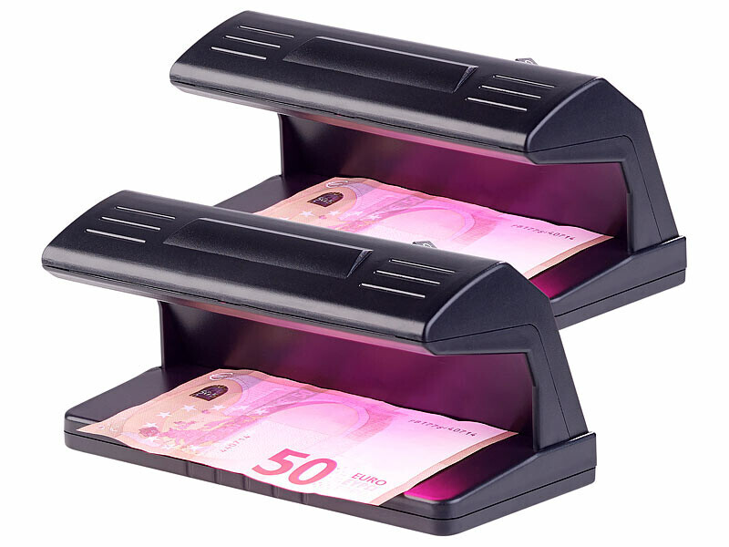 Évitez les pertes financières avec ce lot de 2 détecteurs UV de faux billets General Office