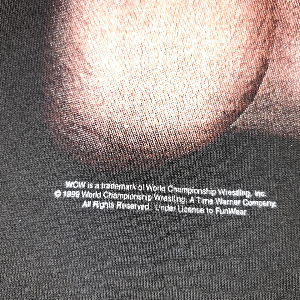 Винтажная футболка 1999 WCW Buff Bagwell с графикой черная размер XL подходит для мужчин среднего размера. - Изображение 3 из 4