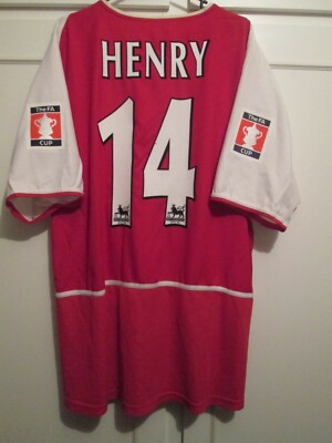Arsenal 2002-2004 Henry 14 Fa Cup Finale Heim Fußball Trikot xl /56204