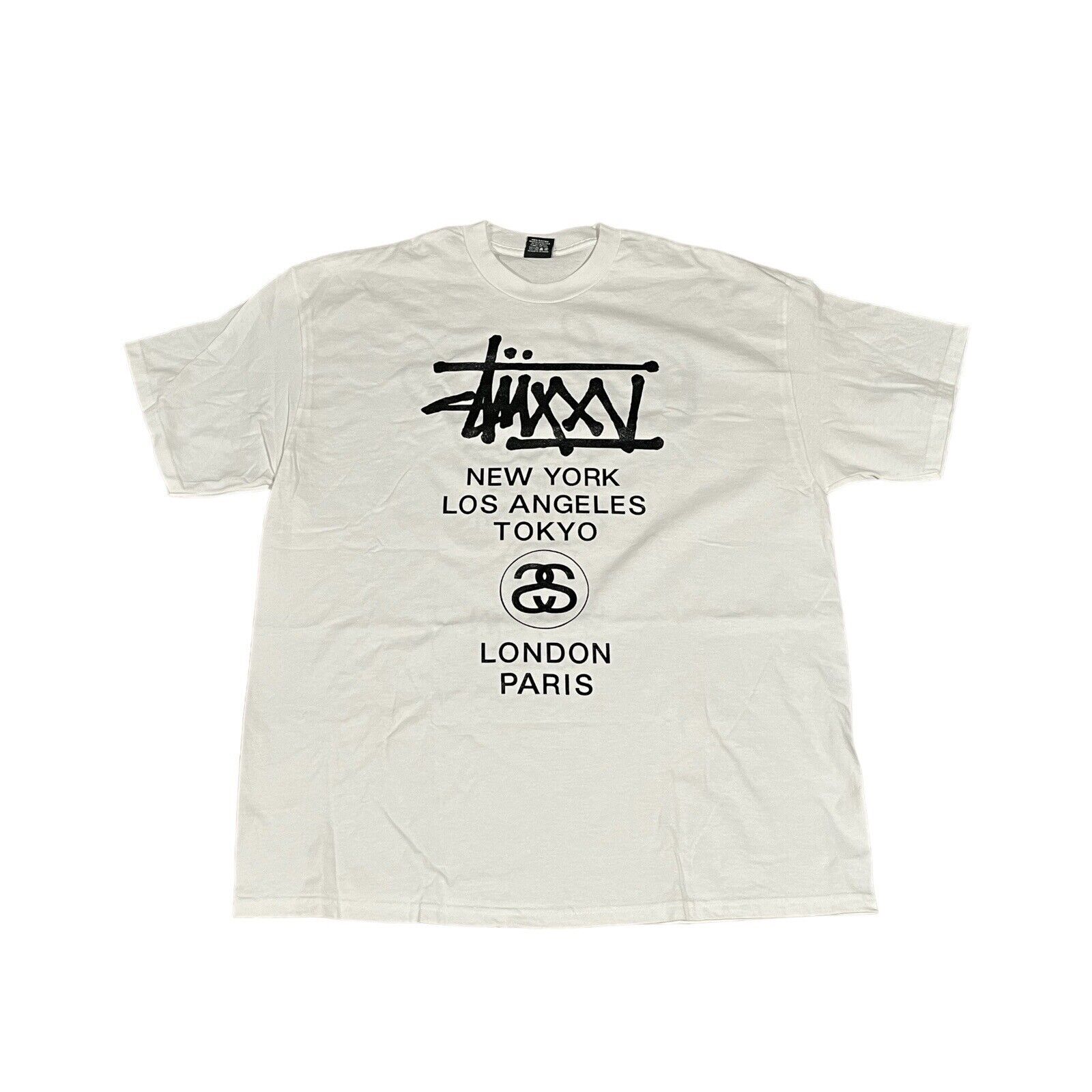 Stussy 25th Anniversary World Tour Tee Mens Size XL | eBay